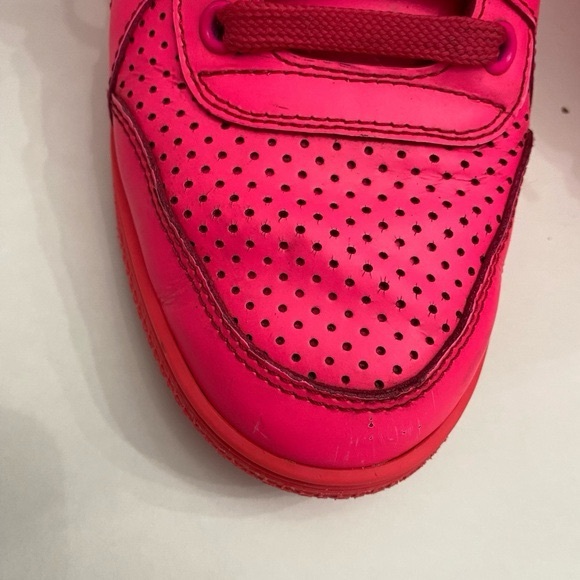 Gucci Mens Leather High Top Coda Hot Pink Sneakers GG on Tongue Size EU 38 US 8 - Picture 13 of 16